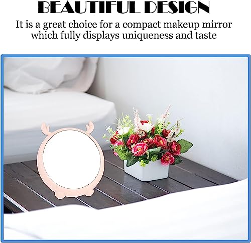 Image of FLEXER Desktop Makeup Up Mirror Simple Round Cosmetic Table Mirrors (Multi-Color,1 Pcs)
