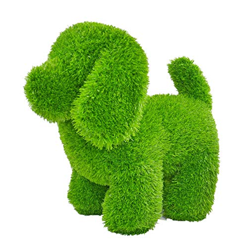 Kögler 53248 - AniPlants Hund stehend, Deko-Figur aus Kunstrasen, ca. 36 x 20 x 33 cm groß, wetterfest und formstabil, mit Ankern zur Befestigung, ideal als Deko für Garten und Haus