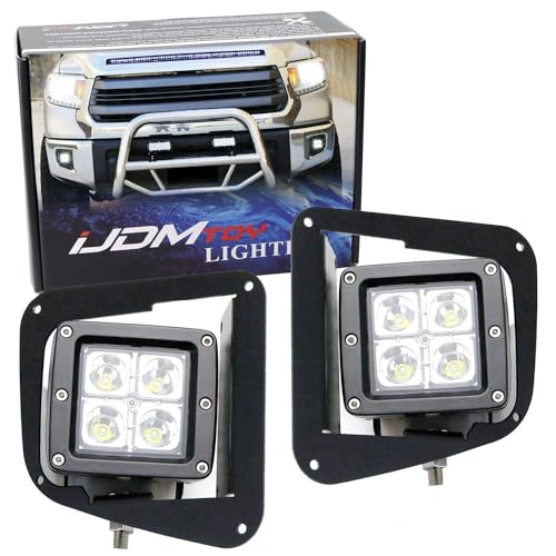 Kit de luces LED para niebla blancas iJDMTOY para Toyota Tundra 2014-21 miniatura 1