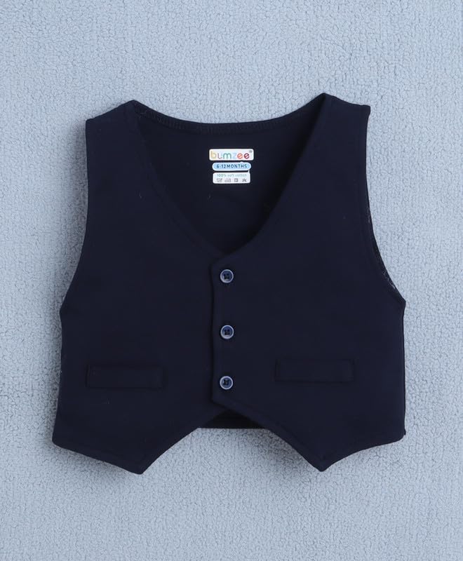 BUMZEE Ragazzi Regular Fit Full Maniche Collare Collo Cotone Formale Set