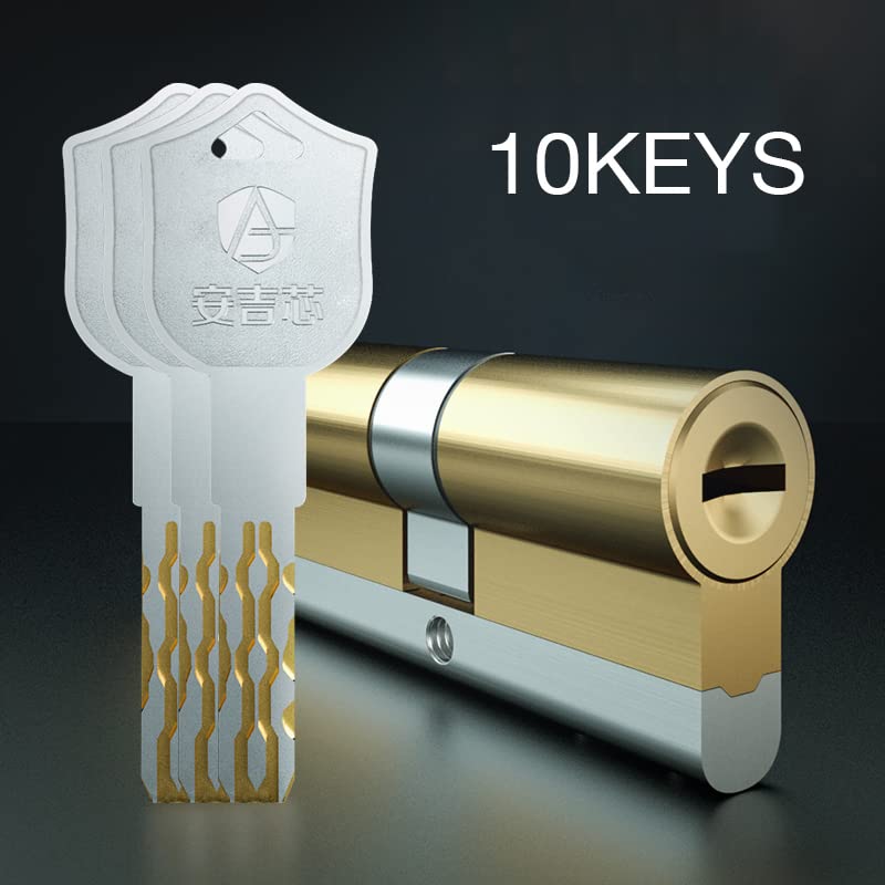 Wkładka bębenkowa. Mosiężny cylinder z jednostronnym pęknięciem, pręt ze stali nierdzewnej Mosiężny cylinder z rowkiem wężowym Cylinder zamek)(110mm)