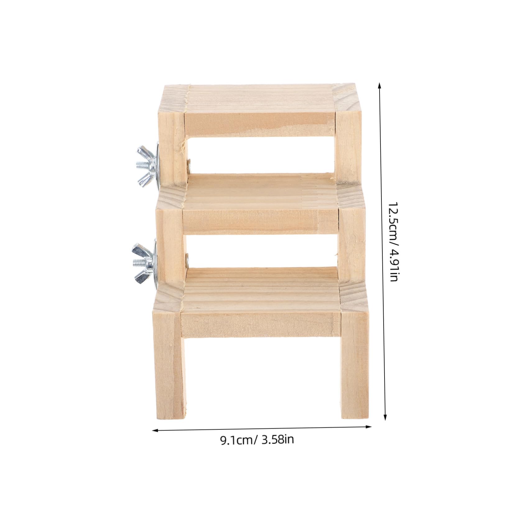 FONDOTIN Parrot Cage Platform Bird Climbing Ladder Toy Interactive Plaything Z-Shaped Rest Perch