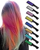 JUKOTA Haarkreidekamm, Temporäre Haarfarbe für Mädchen Kinder, Waschbare Haarkreide für Mädchen im Alter von 4, 5, 6, 7, 8, 9, 10 Jahren, Geburtstag, Cosplay, DIY, Weihnachten, Halloween