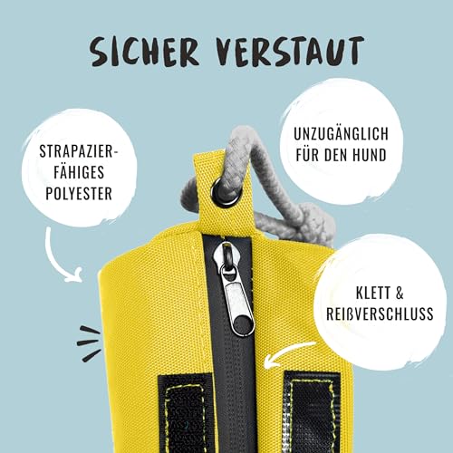 Rudelkönig Futterbeutel Hund - Apportierbeutel für Hundetraining - Robuster Futterdummy für Leckerlies - Futterbeutel Hundetraining