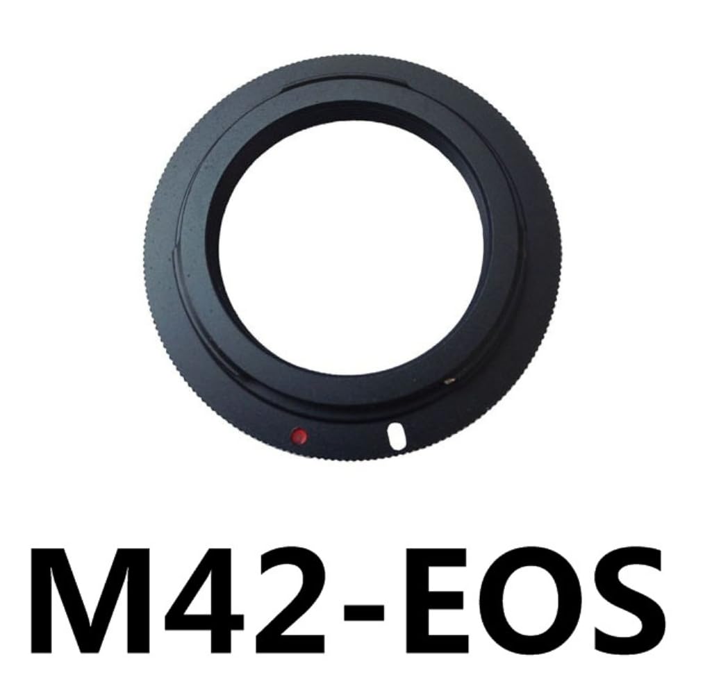 Adattatore Convertitore Montatura per Obiettivi M42 42mm Filettatura a Vite | Compatibile con Fotocamere DSLR Canon EOS con Attacchi EF EF-S