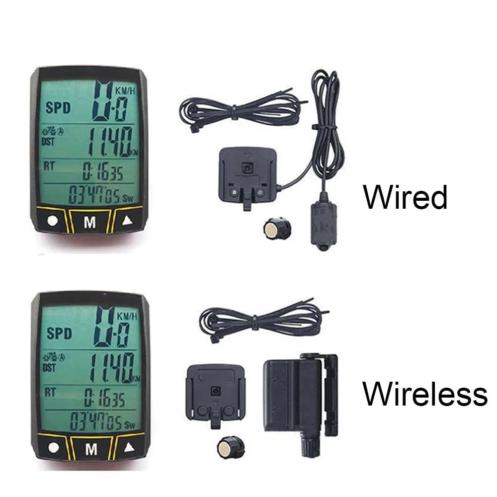 Contachilometri Bici Tabella dei Codici della Bicicletta Contachilometri contachilometri for Computer da Ciclismo for Motocicletta Ciclocomputer(Wireless)