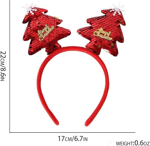 Miniatura 9 de GALEPICK Juego de diadema de Navidad para fiesta feliz un paquete de 12 decoraciones navideñas más populares para fiestas de Navidad, incluyendo