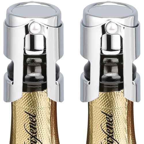 Comparison: Best Trudeau Sparkling Wine Stopper 3 HYZ Champagne Stoppers - Stainless Steel Sparkling Wine Bottle Stopper with Pure Silicone Air Tight Seal - Professional Wine Saver for Champagne,Prosecco and Cava (2Pack Chrome)