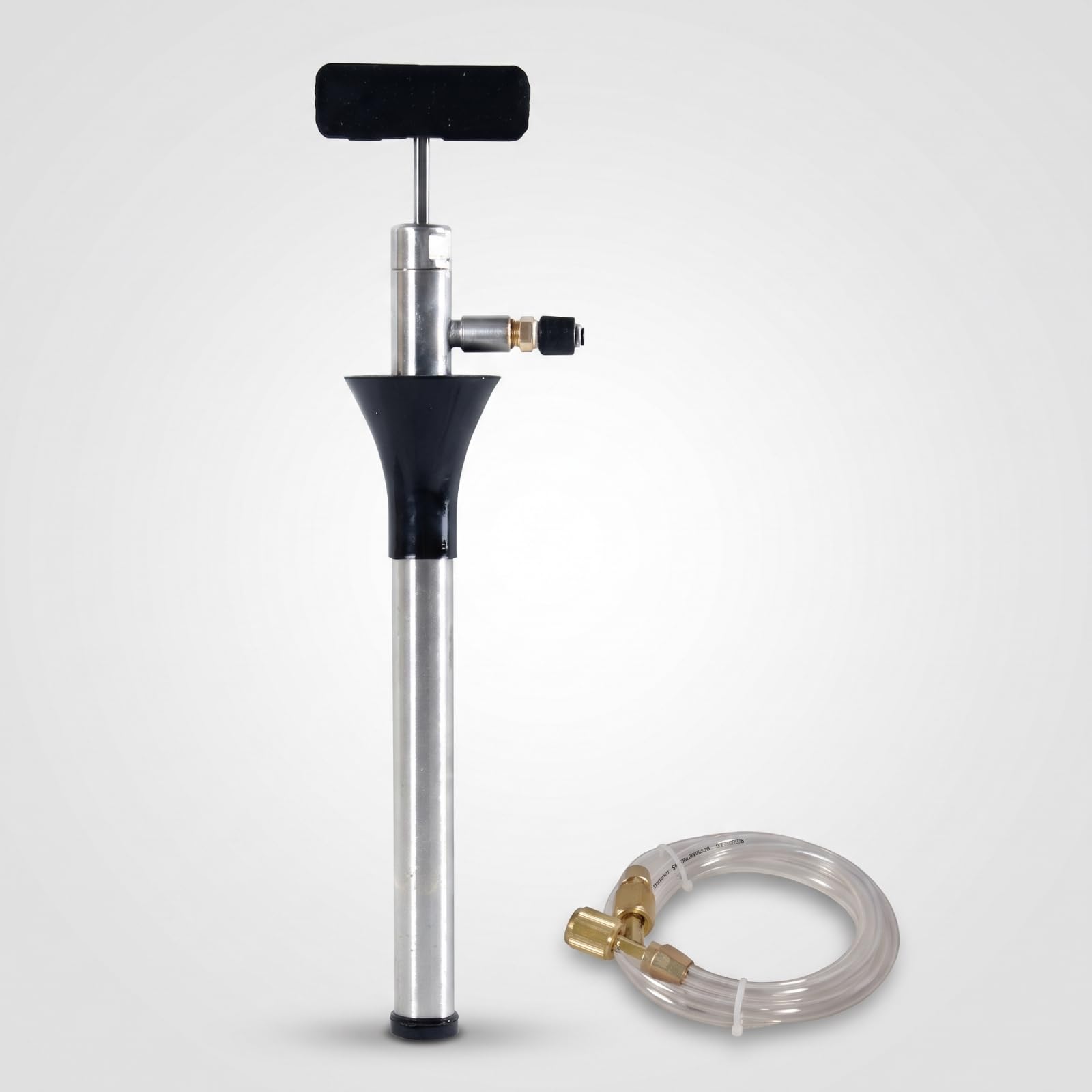 Qianly Bomba Inyección Aceite Transparente Bomba Manual Aceite con Tubo Flexible Portátil Inyector Automotriz para Taller