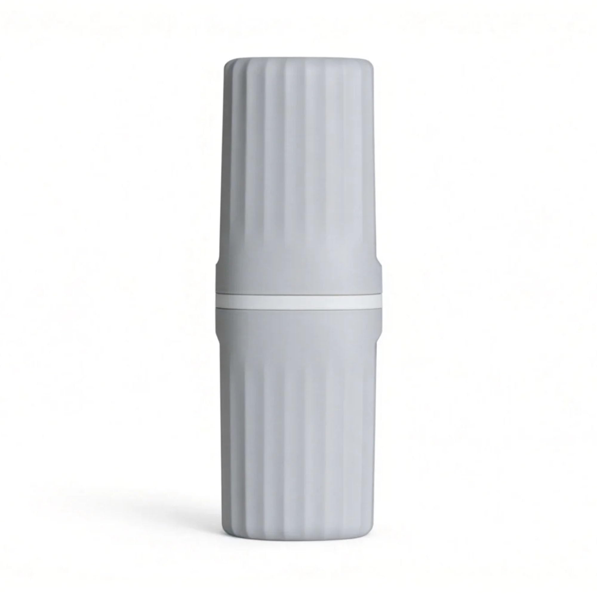 Estuche de viaje para cepillo de dientes, soporte portátil 2 en 1 para cepillo de dientes y taza de enjuague bucal, pasta de dientes de gran capacidad y taza para cepillo de dientes con tapa