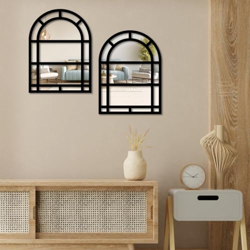 Image of Sehaz Artworks Home Decoration Items for Living Room | Wall Decor Items for Bedroom | Decorative Mirror for Wall Decorations | Wall Hanging Decoration | Jharokha Wall Decor Item for Living Room