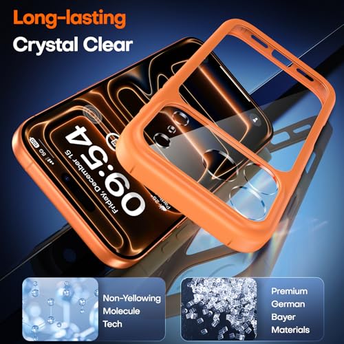 Image of TAURI for iPhone 17 Pro Case, with Screen Protector, Orang