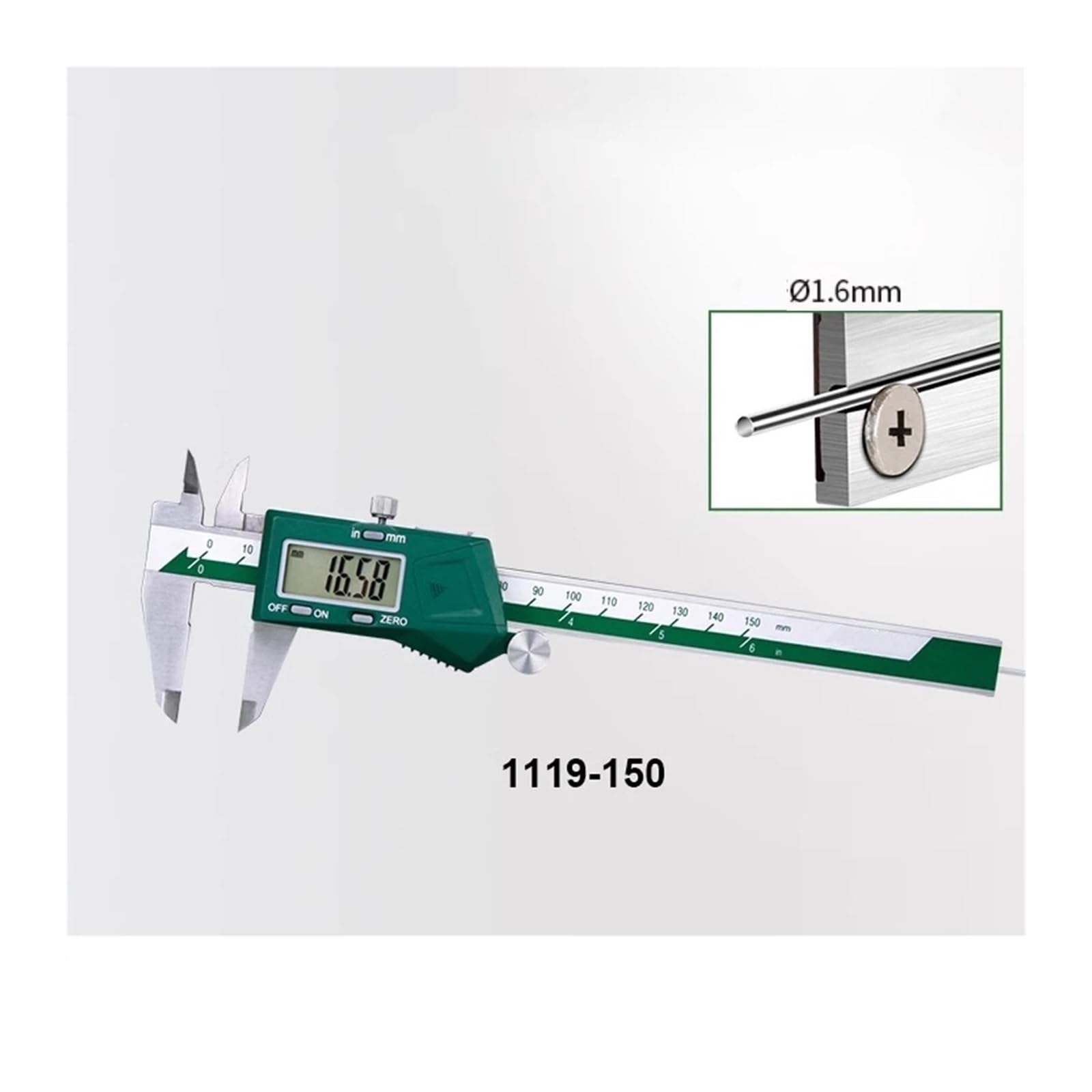 Elektroniczny suwmiarka cyfrowa 1108-150 mm 200 mm 300 mm 0,01 stal nierdzewna (0-300 mm)