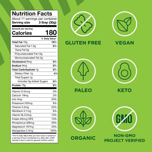 Image of Manitoba Harvest Organic Hemp Hearts, 12oz, 10g Plant Based Protein and 12g Omega 3 & 6 per Srv, Smoothies, yogurt & salad, Non-GMO, Vegan, Keto, Paleo, Gluten Free