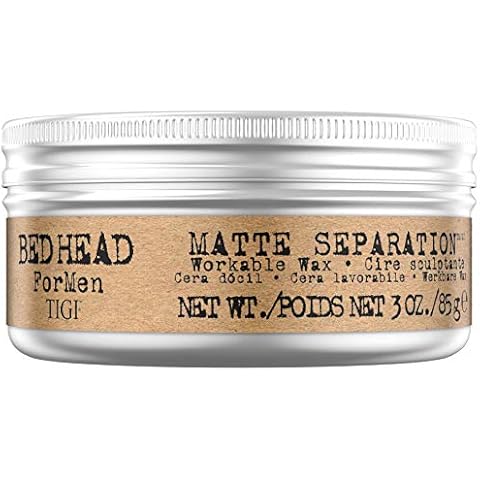 Cera capilar Bed Head for Men by Tigi Matte Separation para hombre Cover