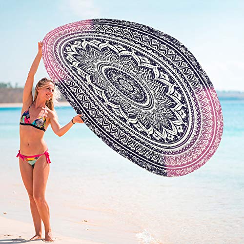 Beach Mat, Beach Mat Outdoor Picnic Blanket Large Sand Free Compact for 4-7 Persons Water Proof and Quick Drying Beach Mat for Outdoor Travel,58inch (MR F)