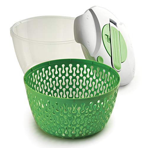 Norpro Girador de salada Deluxe, 6,8 litros, verde/branco