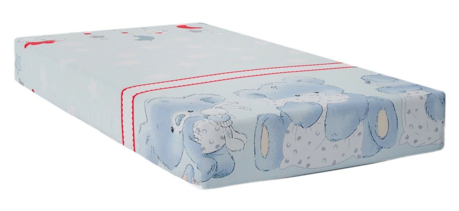 BABY FITTED JUNIOR BED SHEET PRINTED 100% COTTON MATTRESS 160x80cm Cuddle Bear Grey — image 1