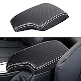WURT Leather Center Console Cover Armrest Lid Cover Middle Console Covers Fit for BMW 3 Series F30 F34 320i 328i 335i 2013-2019，4 Series F32 428i 430i 435i 2014-2020, M3 F80, M4 F82(Carbon Fiber)