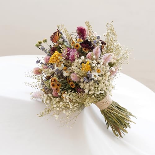 Dried Flower Bridal Bouquet,Rustic Boho Brides,Bridesmaid Bouquet, Home Decor, Arrangement