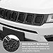 Grill Inserts Grille Cover Frame Trims Kit for Jeep Compass 2017 2018 2019 2020 (Black)