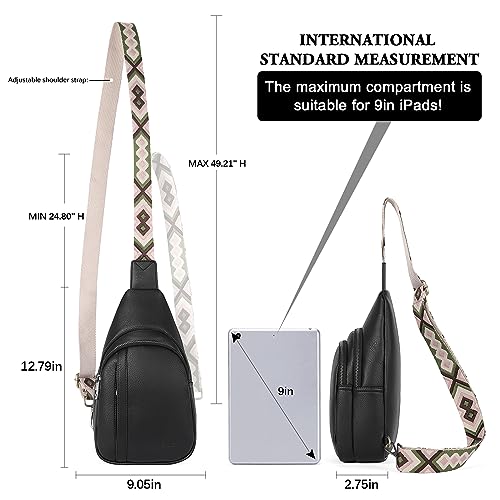 Image of CLUCI Crossbody Bags for Women Men,Leather Sling Bag Cross Body Backpack for Woman Gifts for Women Birthday Unique