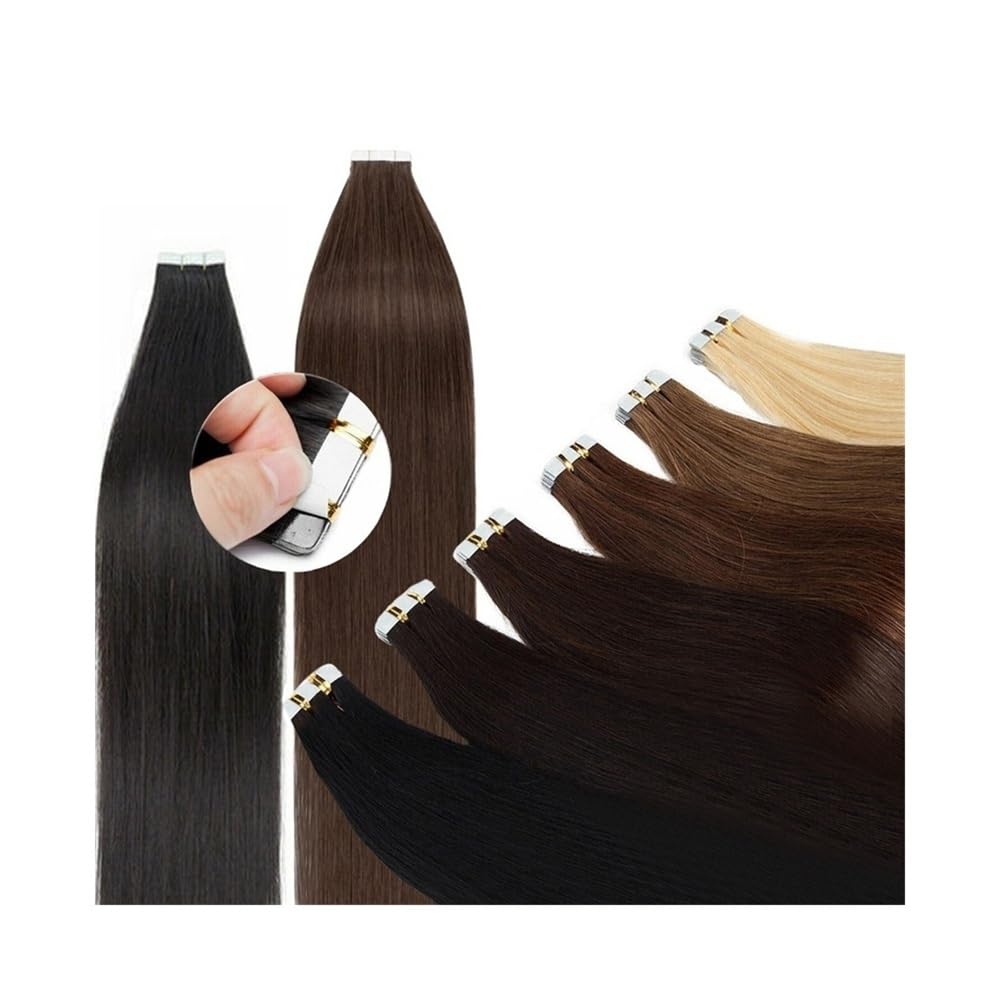 Extensiones Cabello Extensiones de cabello humano con cinta adhesiva de 40,6 a 26.0 in de largo, cinta recta en extensiones, 1.76 oz, 20 unidades, cinta de pelo Remy brasileño invisible sin costuras E