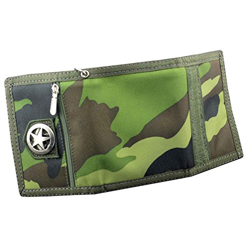 Men's Boy's Army Camouflage wallet Card Purse with safty Chain2