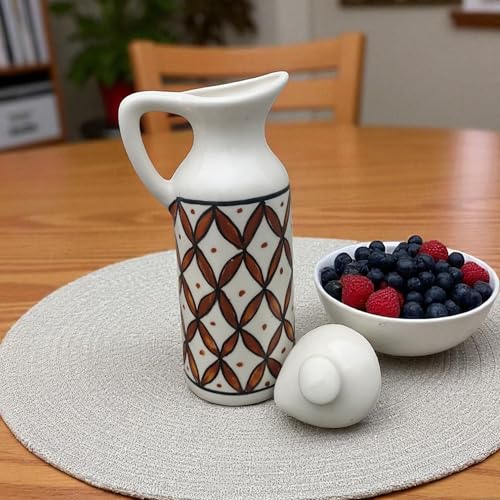 Image of MALAIKAH Ceramic Oil Dispenser Print Pack of 1 for Kitchen, Dining, Gifting, Home & Kitchen Decor