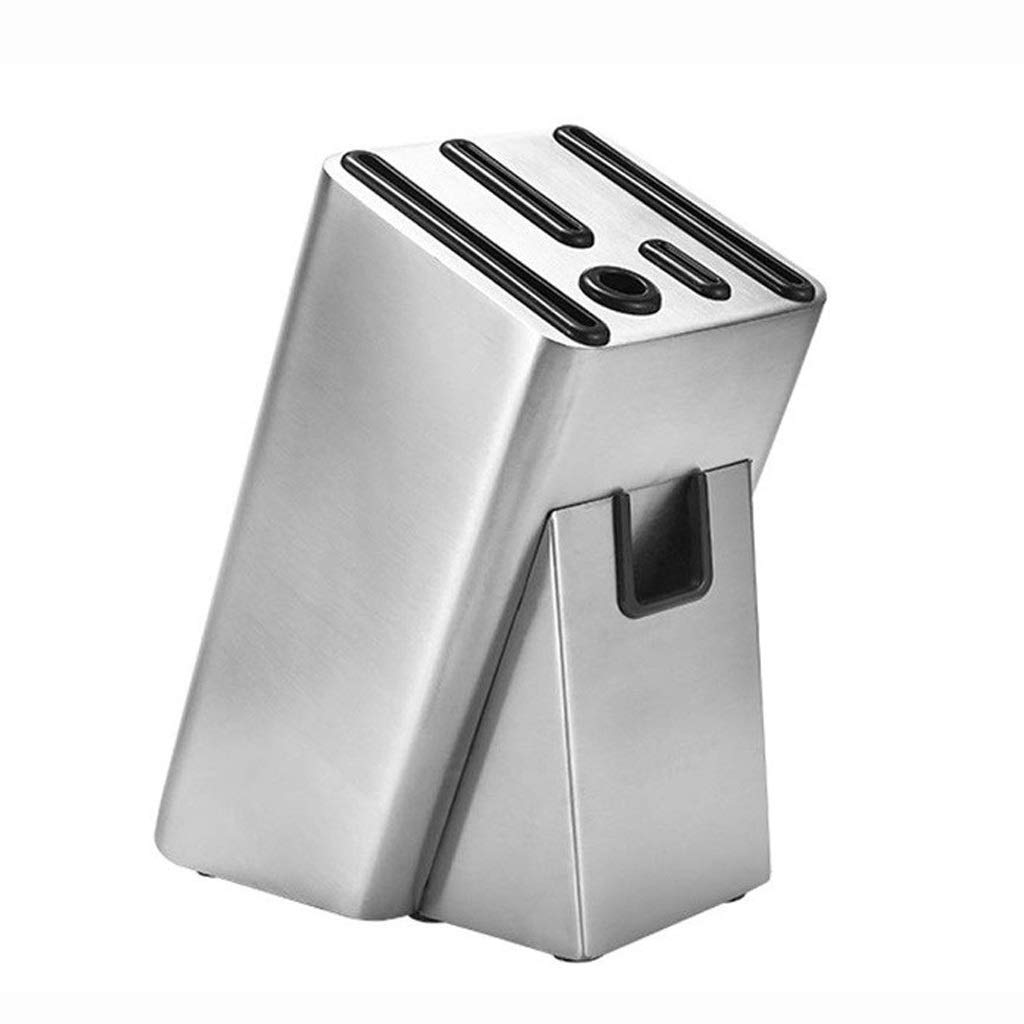 Portacoltelli in Acciaio Inossidabile - Porta Utensili da Cucina Porta coltelli alla Moda Argento