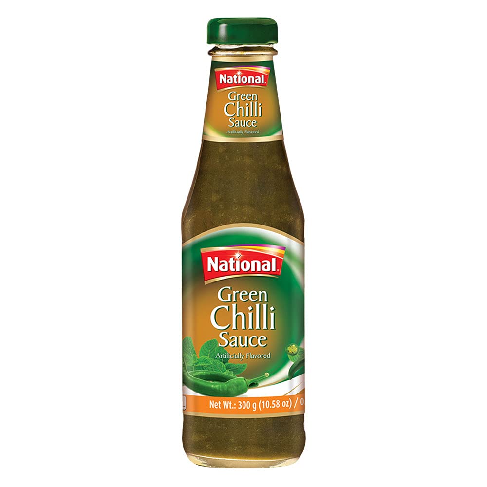 National Green Chilli Sauce 300g, Multicolor