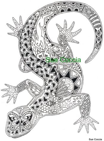 Animal Spirit Stamps "Lizard" Rubber Cling