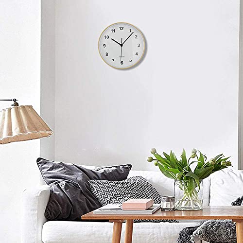 Timelike Wooden Round Wall Clock Silent & Non-Ticking Retro Wall Clock Operated for Living Room Bedroom Kitchen - Image 4