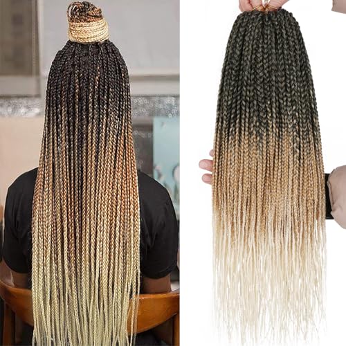 8 Packs 18 Inch Box Braids Crochet Hair Pre-looped Bohemian