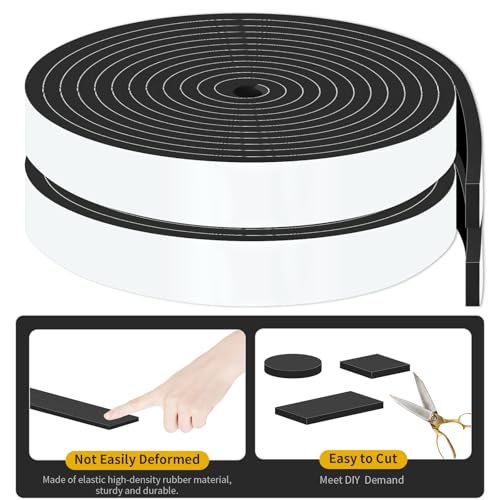 Image of Weather Stripping Door Seal,High Density CR,3 /4 in x 1 /8 in x 13Ft | Door Weather Stripping,Strong Adhesive, Weatherproof, Reduce Noise,Foam Insulation Tape for Doors and Windows,Black
