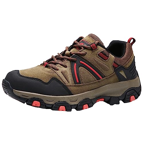 JiuQing Men's Hiking Shoes Waterproof Walking Boots Breathable Casual Camping Trails Outdoor Shoes
