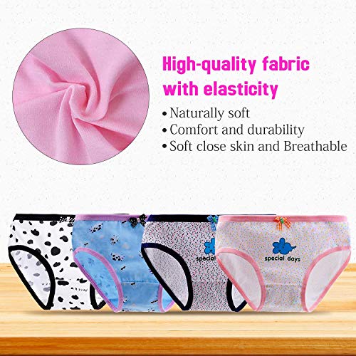 Anktry Baby 12 Pack Panties Soft Comfort Knickers Cotton Underwear Little Girls Assorted Briefs 2-12 Yrs (Multicoloured-1, 6-8 Years) #TOP4