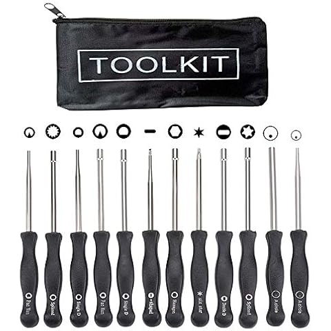 Hippotech 12 PCS Carburetor Adjustment Tool with Acircle Scredrivers for Common 2 Cycle Carburator Adjusting Small Engine Carb Tune up Adjusting Tool Cover
