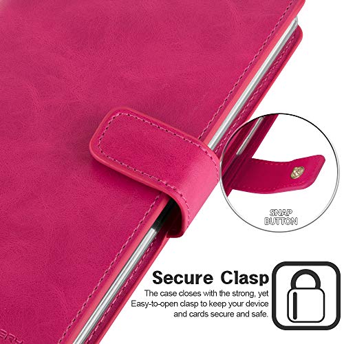 GOOSPERY Mansoor Wallet for Samsung Galaxy Note 10 Case (2019) Double Sided Card Holder Flip Cover - Hot Pink