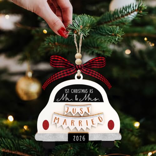 Our First Christmas Married Ornament 2026, Bridal Shower Gifts, Wedding - image 7