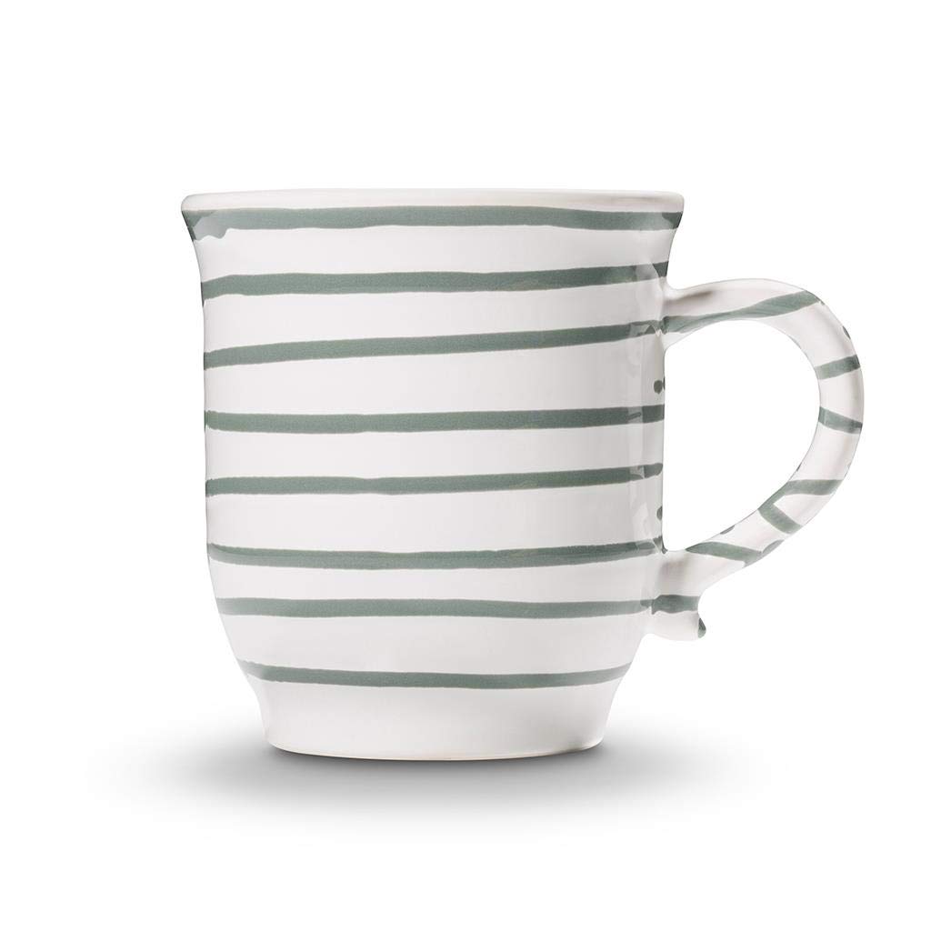 Gmundner Keramik Tasse à Chocolat 0,3L, Fabrication Artisanale Autrichienne, Décor Flammé Bleu, Vaisselle Unique