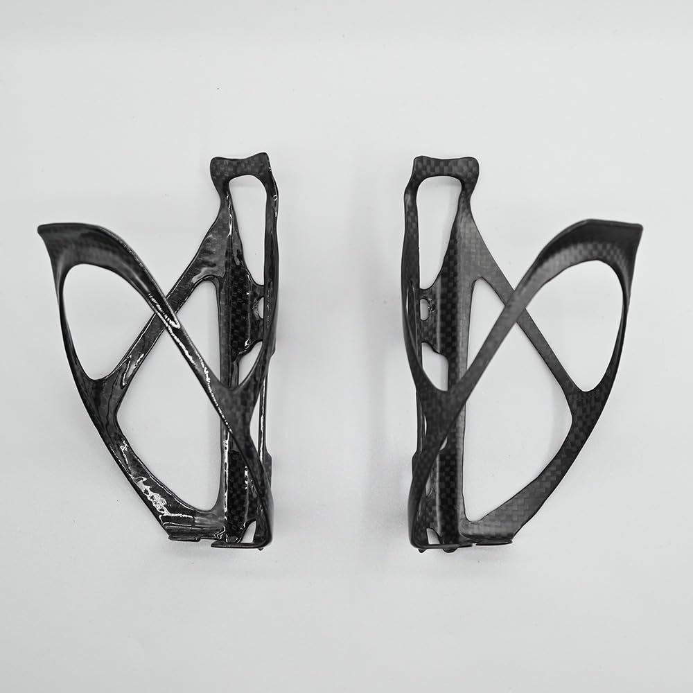 Portabidon Bicicleta Portabotellas de Fibra Carbono for Bicicleta, Ultraligero, Mate/Brillante, for Bicicletas montaña y Carretera(2pcs Matte)