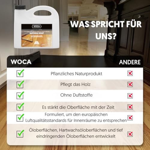 WOCA 511010A Holzbodenseife Natur 1 Liter – Ansicht 3