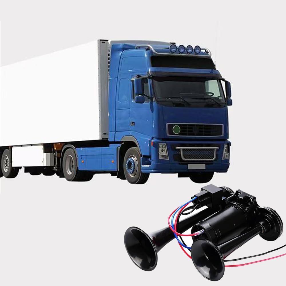 LWK klakson, 12 V, 600 dB, klakson, klakson, klakson powietrzny z kompresorem, 600 dB, super głośny klakson, podwójny klakson, klakson, klakson, klakson, do pojazdów 12 V, samochodów osobowych