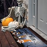 U'Artlines Halloween Door Mat 24×36Inch Halloween Decorative Doormat Non-Skid Low-Profile Inside Floor Mat Switch Mat Washable Entrance Rug for Indoor Outdoor Home Decor