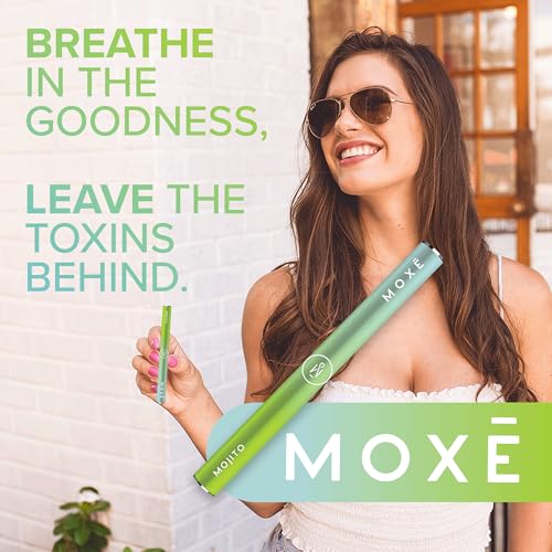 moxe natural mojito air inhaler  non electric long-lasting flavored air refreshing support  oral fixation peppermint lime bergamot amp menthol essential oils craving relief