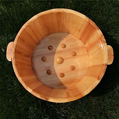 Balde de madera para baño de pies, sólido y saludable miniatura 4