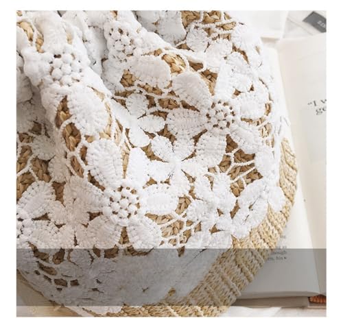 Sister Amy® Bamboo Handbag, Beach Purse Bag Half Moon Bag, Straw Lace Woven Travel Sling Bag Shoulder Crossbody Bag4