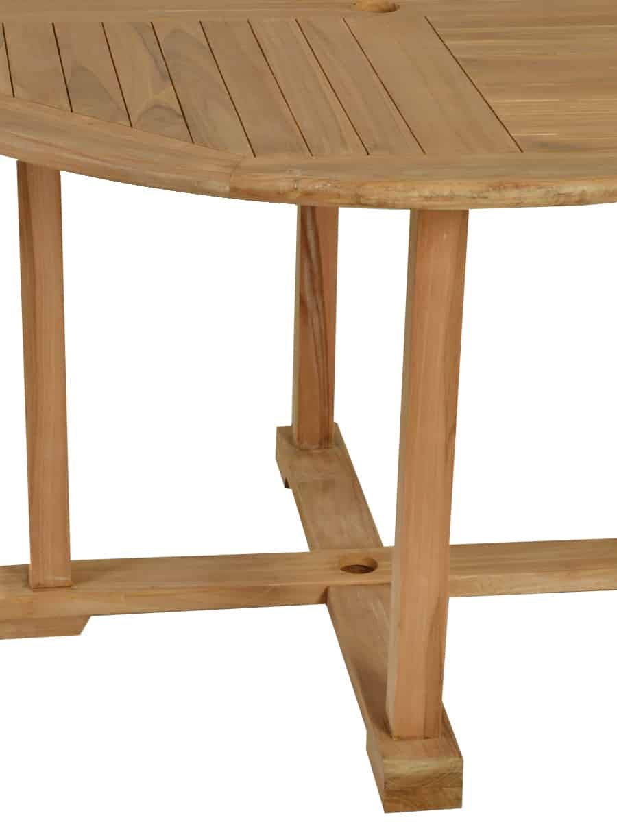 Gartentisch 120 cm Gartenmöbel Outdoor Modern Massivholz Teak Honig