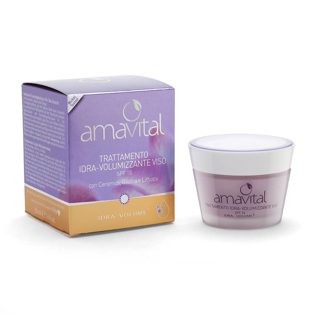 Amavital Idra-Volume3 Trattamento Idra-Volumizzante Crema Viso Spf 15, 50ml